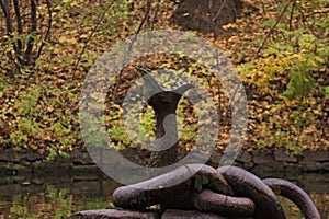Fountain Snake in arboretum Sofiyivka