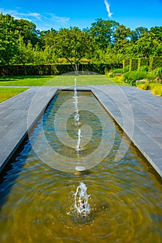 Fountain at Sofiero palace in Sweden