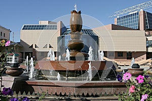 Fountain in the square Ordzhonekidze. Yakutsk photo