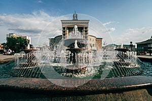 Fountain on the square in Ulan-Ude