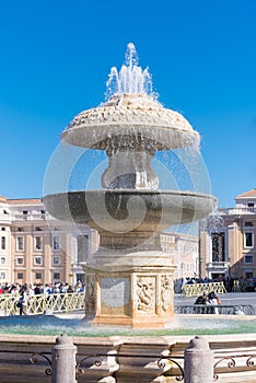 Fountain at st peter`s square