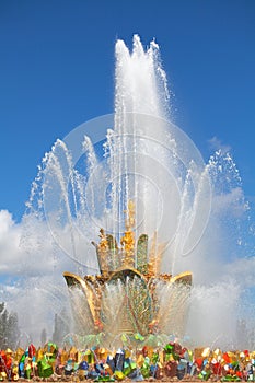 Fountain Stone Flower, Exhibition of Achievements of National Economy VDNKh in Moscow, Russia