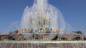 Fountain Stone Flower at VDNKh in Moscow. Russia