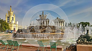 Fountain Stone Flower in the VDNKh Park in Moscow