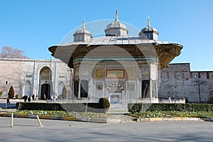 The Fountain of Sultan Ahmed III in Istanbul