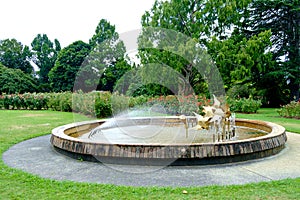 Fountain at Te Awamutu Rose Gardens, Te Awamutu, New Zealand, NZ, NZL