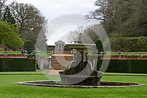 Fountain and Temple, Blickling Hall, nr Aylsham, Norfolk, England, UK
