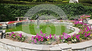 Fountain in the territory of Palace of a Princes Yusupov Palace in Koreiz, Crimea