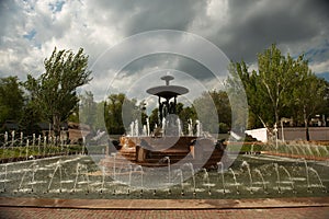 The fountain on the Theatre square in Rostov-on-don