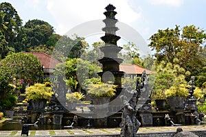 A fountain in Tirta Gangga water palace. Karangasem Regency. Bali. Indonesia