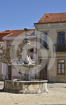 Fountain in the town of Ovar photo