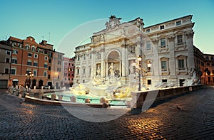 Fountain Trevi in morning time