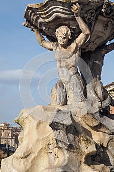 The Fountain of the Tritons in Rome, Italy