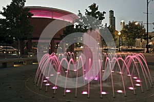 Fountain at UIC campus