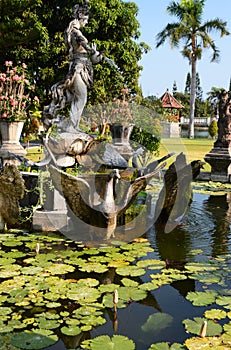 A fountain of Ujung Water Palace. Amlapura. Karangasem regency. Bali. Indonesia