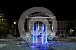 Fountain at university Square in Rostov