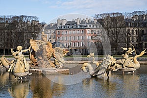 Fountain at versailles park near Paris, famous destination