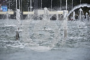 Fountain water splashes photo