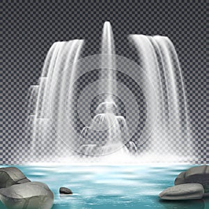 Fountain Waterworks Realistic Transparent Background photo