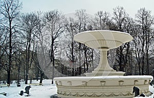 Poland Warsaw fountain in Saxon Garden photo