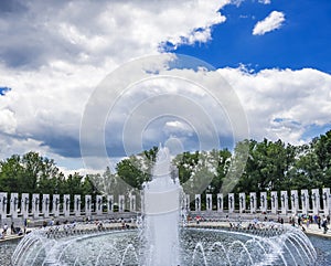 Fountain World War II Memorial National Mall Washington DC photo