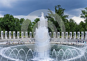 Fountain World War II Memorial National Mall Washington DC photo