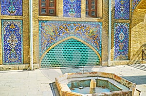 The fountain yard Wind Towers Building, Golestan, Tehran