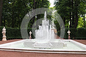 Fountainin the park of summer gardens. Saint-Petersburg, Russia