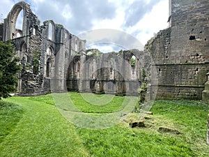 Fountains Abbey, Ribon, North Yorkshire, England, UK