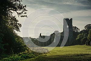 Fountains Abbey in yorkshire, England