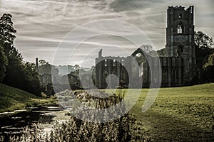 Fountains Abbey in yorkshire, England