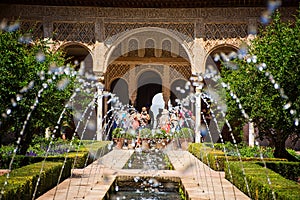 Fountains of alHambra sapain water splash droplets