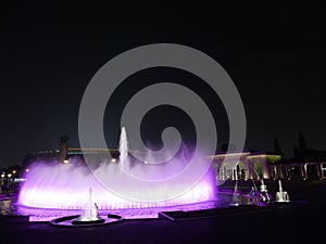 Fountains and building, Magic Water Circuit in Lima