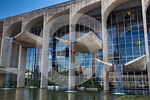 Fountains on Justice Palace in Brasilia photo