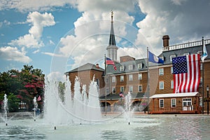 Fountains at Market Square, and City Hall, in Alexandria, Virgin photo