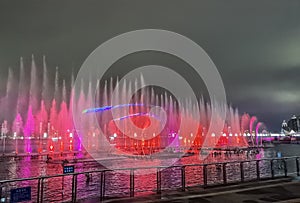 Fountains and music show in Nanchang, Jiangxi,China