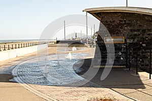 Fountains and Paving at the Esplanade, Redcar