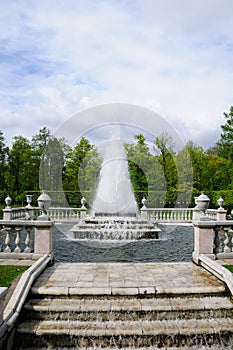 Fountains in Petergof park. Fountains Pyramid