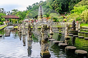 Fountains at Tirta Gangga Water Palace, Bali Island, Indonesia