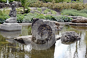 The Fountan in the Rock Garden of the Royal Botanical Garden of Burlington, Ontario photo