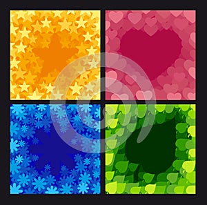 Four abstract backgrounds