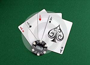 Four aces and bet photo