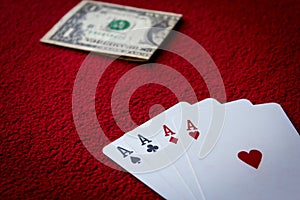 Four aces card