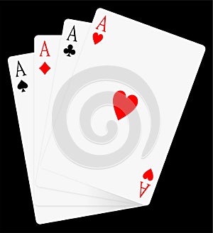 Four aces cards. ace card