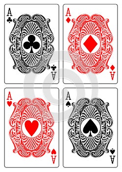 Four aces club diamond heart spade