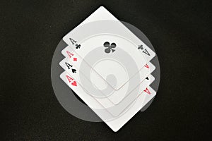four aces , four of a kind aces poker black background