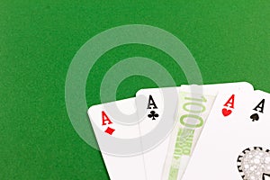 Four aces - gamble euro money