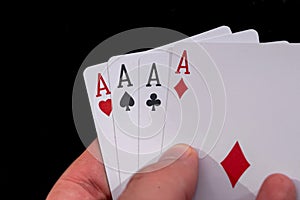 Four aces in hand