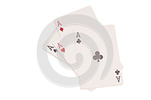 Four aces - including spades, hearts, clubs and diamonds