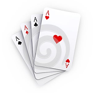 Four aces playing cards